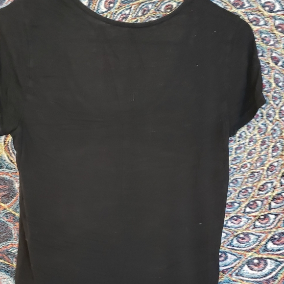 Don't Ask Why basic black tee - Picture 2 of 2